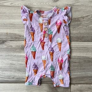 Little Bum Bums bamboo ice cream romper shorts 0-3